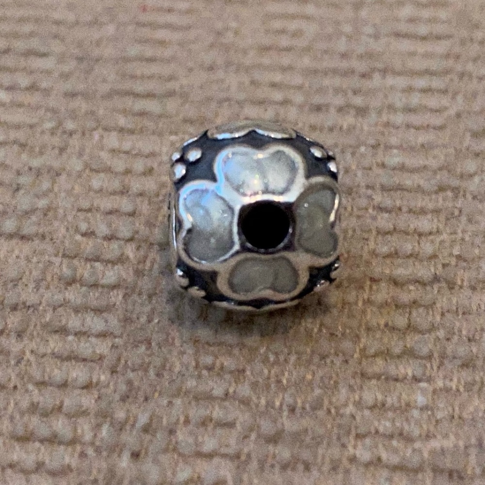 Pandora Daisy White Enamel Charm